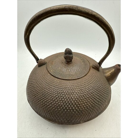 NANBU Tetsubin Japanese Iron Kettle Small Tea Ceremony Teapot Used_Signed - Picture 2 of 10